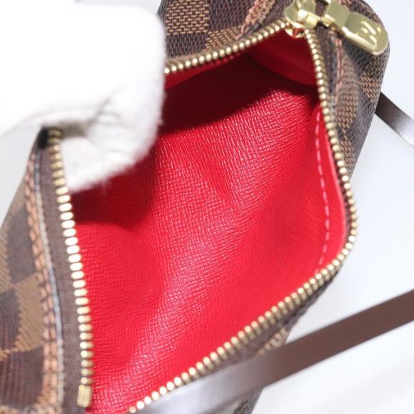 LOUIS VUITTON Damier Ebene Papillon Pouch LV Auth EC343 - Picture 12 of 16